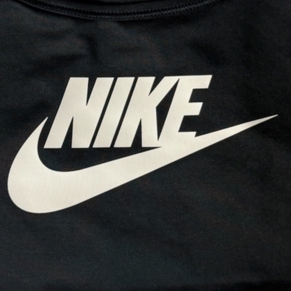 Nike Swoosh Sports Bra Size XL Black Dri-FIT Racerback Medium Support Gym - Picture 3 of 9